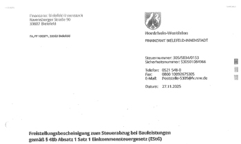 Freistellungsbescheinigung